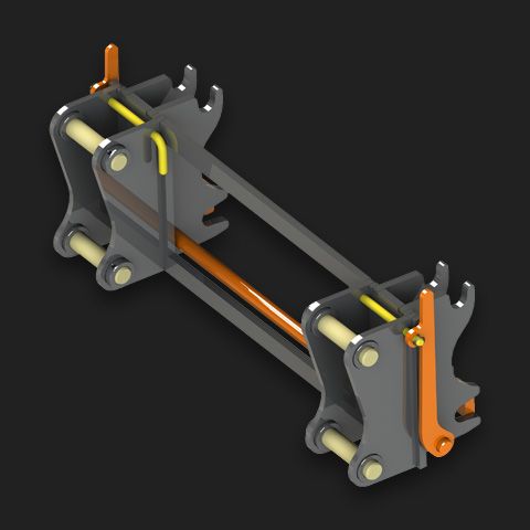 Механическое быстросъемное устройство для экскаватора-погрузчика
