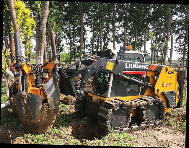 Навесной пересадчик деревьев для минипогрузчика