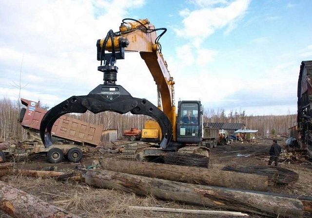 Бревнозахват для экскаватора