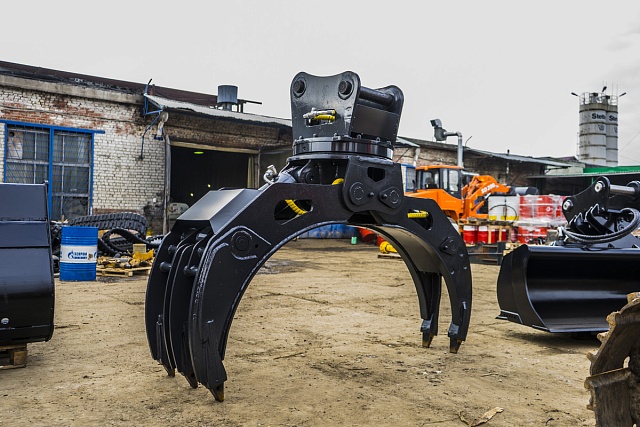 Лесозахват на экскаватор