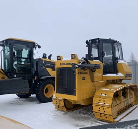 Поступление бульдозеров LiuGong B160 на склад